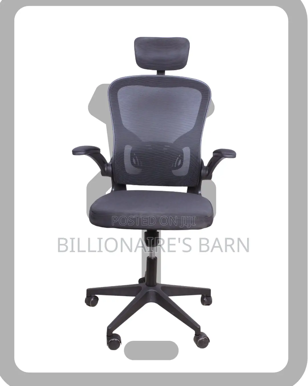 Grey Ergonomic Office Chair | Breathable Steel Frame