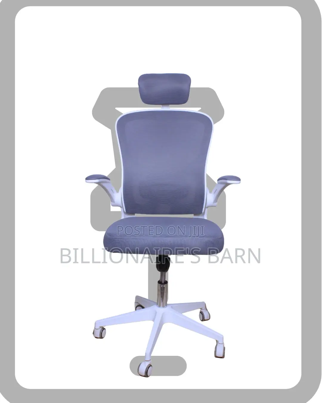 White Ergonomic Office Chair (Space-Saving) — Limited Stock