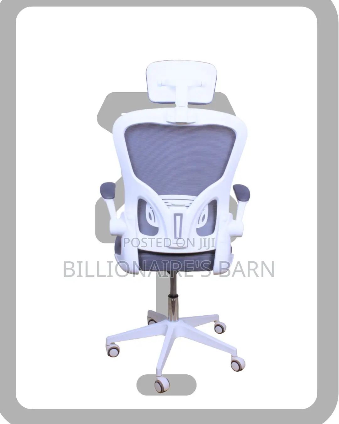 White Ergonomic Office Chair (Space-Saving) — Limited Stock