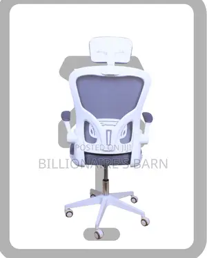 White Ergonomic Office Chair (Space-Saving) — Limited Stock