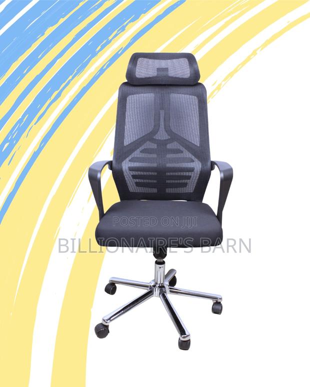 Adjustable High Back Mesh Office Chair — Smooth-Rolling Mobility - thumbnail 3