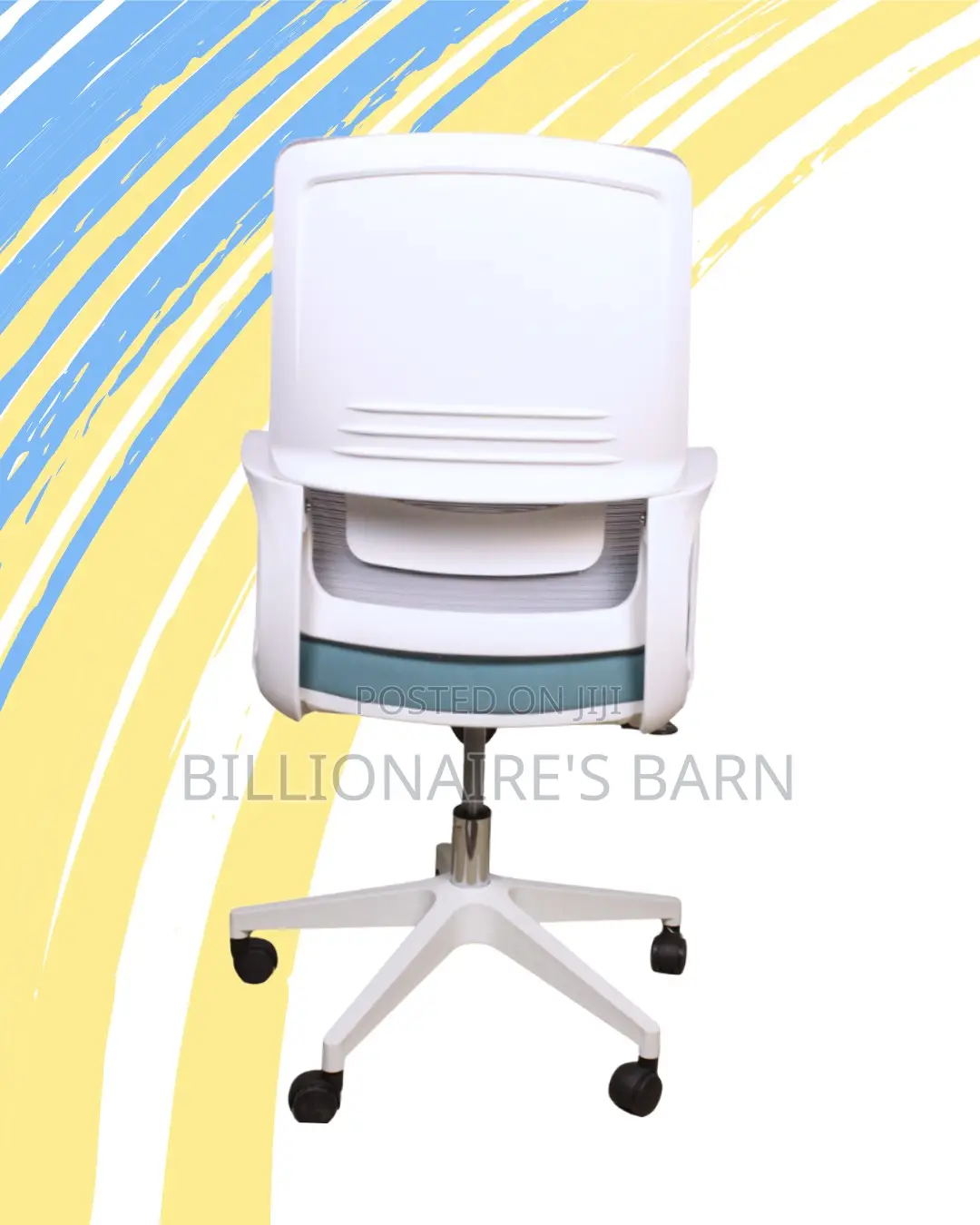 Pro-Grade White Ergonomic Mesh Office Chair — Smooth-Rolling Mobility