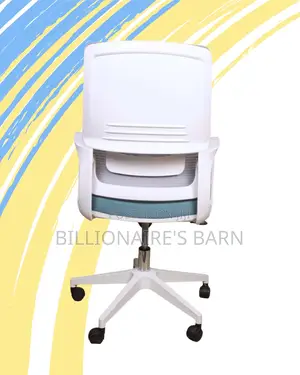Pro-Grade White Ergonomic Mesh Office Chair — Smooth-Rolling Mobility