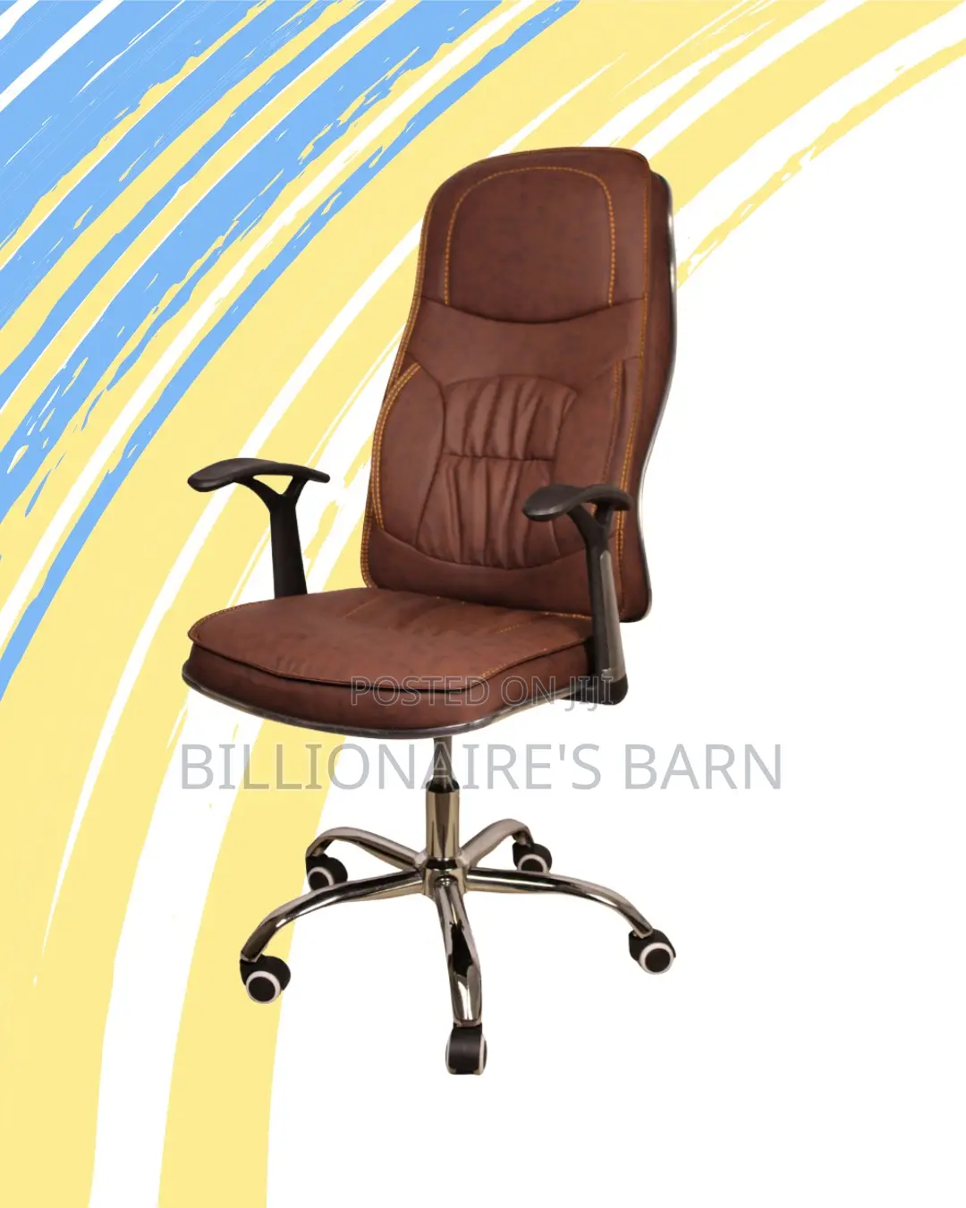 Minimal Ergonomic Executive Leather Chair — Breathable in Hot Weather