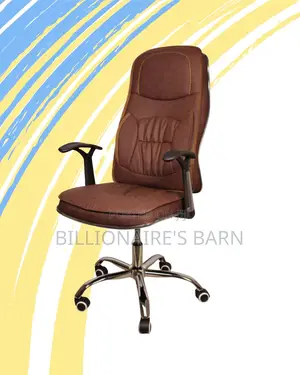 Minimal Ergonomic Executive Leather Chair — Breathable in Hot Weather
