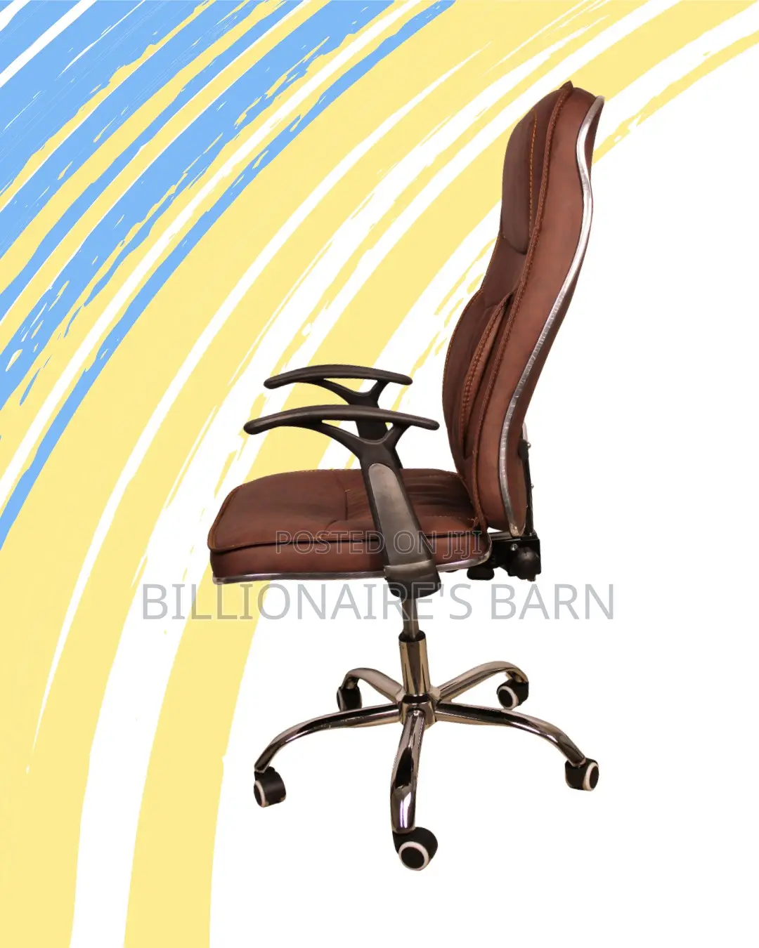 Minimal Ergonomic Executive Leather Chair — Breathable in Hot Weather
