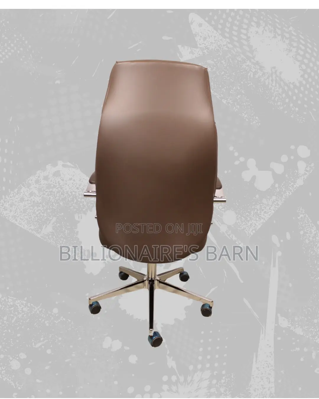 Imported Brown Executive Leather Office Chair | Headrest Support