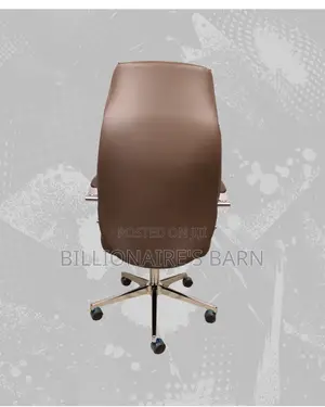 Imported Brown Executive Leather Office Chair | Headrest Support