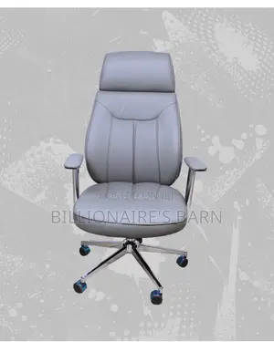 Grey Executive Leather Office Chair (New Arrival) — Only a Few Left