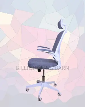 Plush White Ergonomic Office Chair — Smooth-Rolling Mobility
