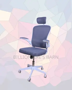 Plush White Ergonomic Office Chair — Smooth-Rolling Mobility