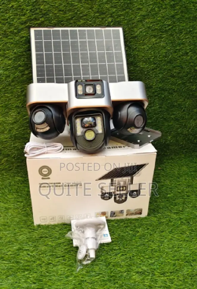 V380 Pro Outdoor 4g CCTV Solar Street Light Camera3 Lens Wireless