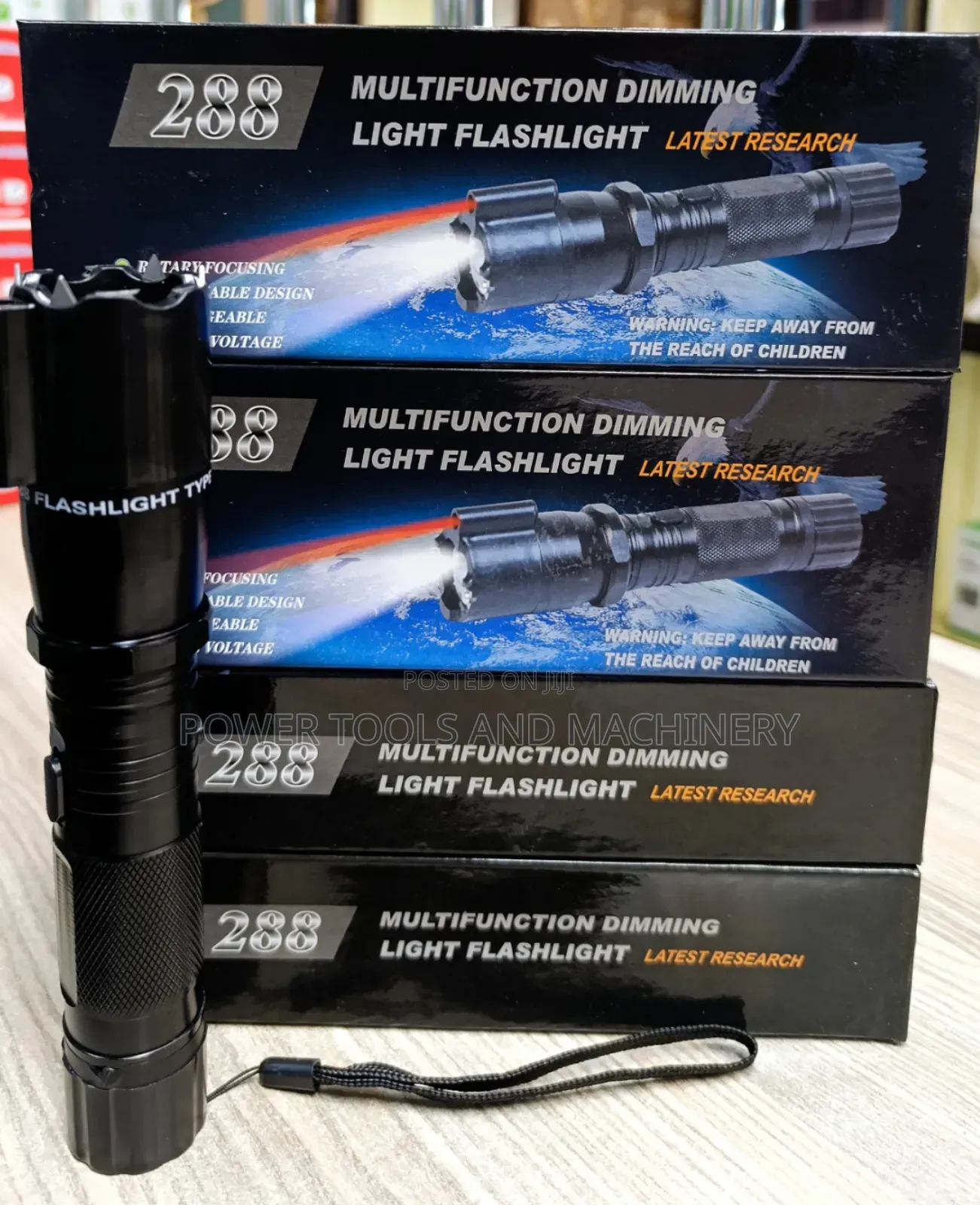 *288 Shock Torch/ Multifunction Dimming Light Flashlight