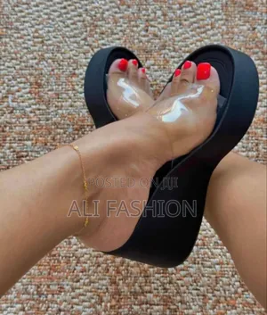 Clear Wedge Sandals