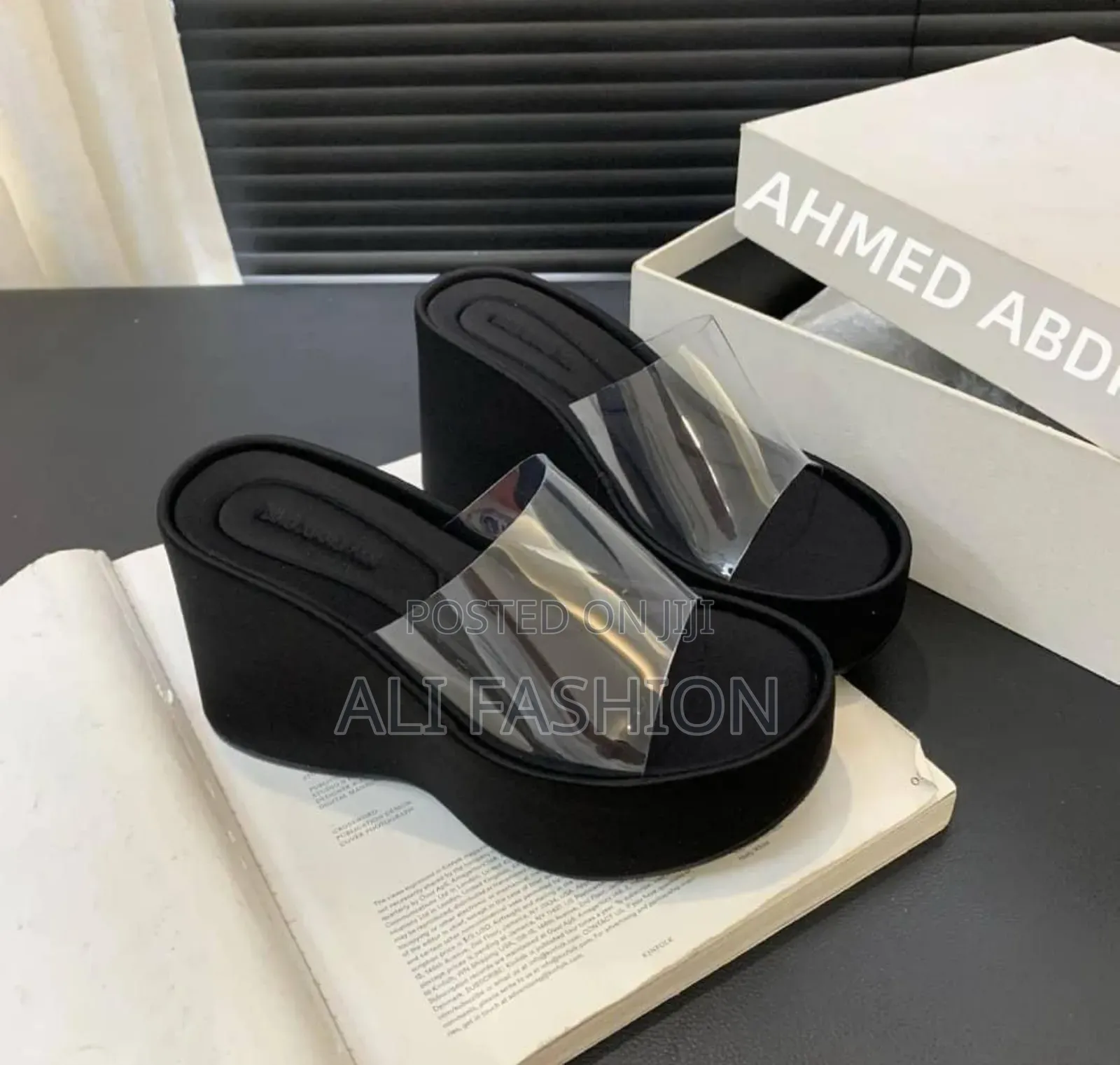 Clear Wedge Sandals