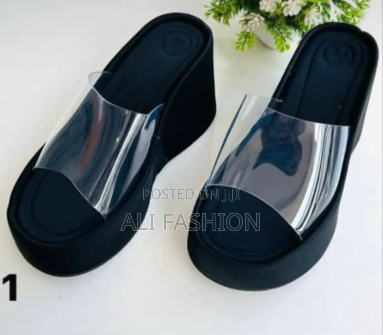 Clear Wedge Sandals