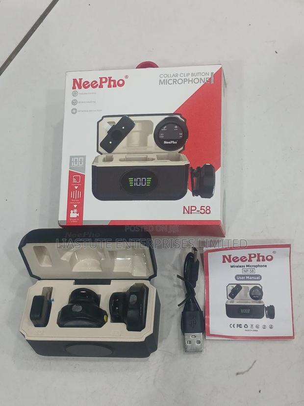 Np-58 Neepho Clip-on Wireless Mic – Long Battery Noise Cancellation