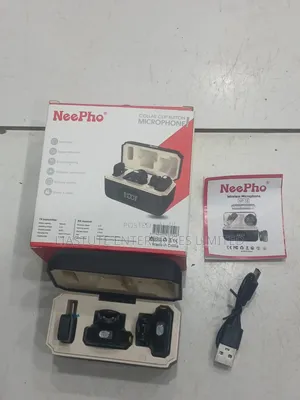 Wireless Neepho Np-58 Microphone Kit – Smart Charging Case Dual Mics
