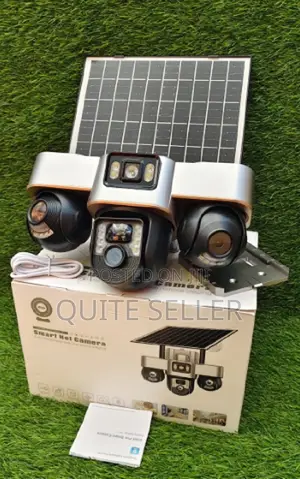 V380 Pro Tripple Lens Solar Street Light PTZ Light 4g Camera1080p Hd