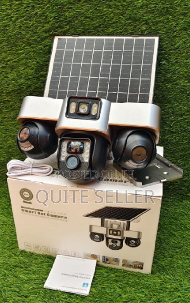 V380 Pro Tripple Lens Solar Street Light PTZ Light 4g Camera1080p Hd