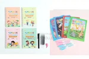 4 Sank Magic Copy Books+ 10 Pens+ 4 Water Color Books