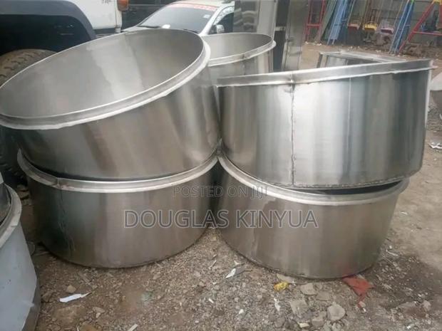 Stainless Steel Commercial Sufuria 100ltrs