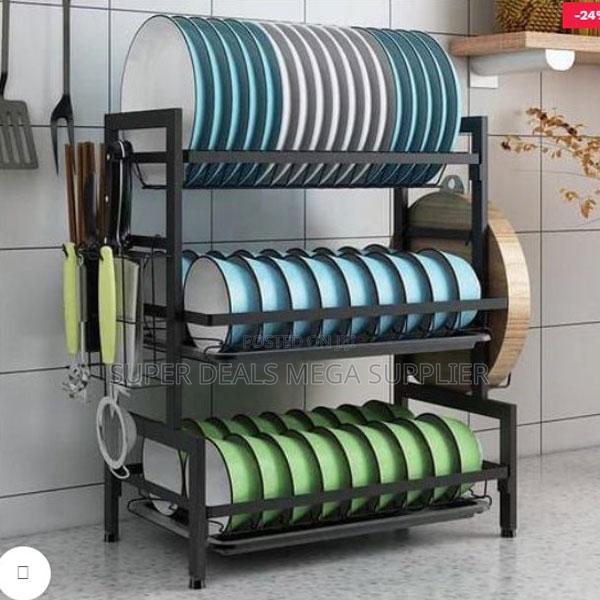 3- Tier Stainless Steel Dish Rack Space Saving Cutlery Drainer