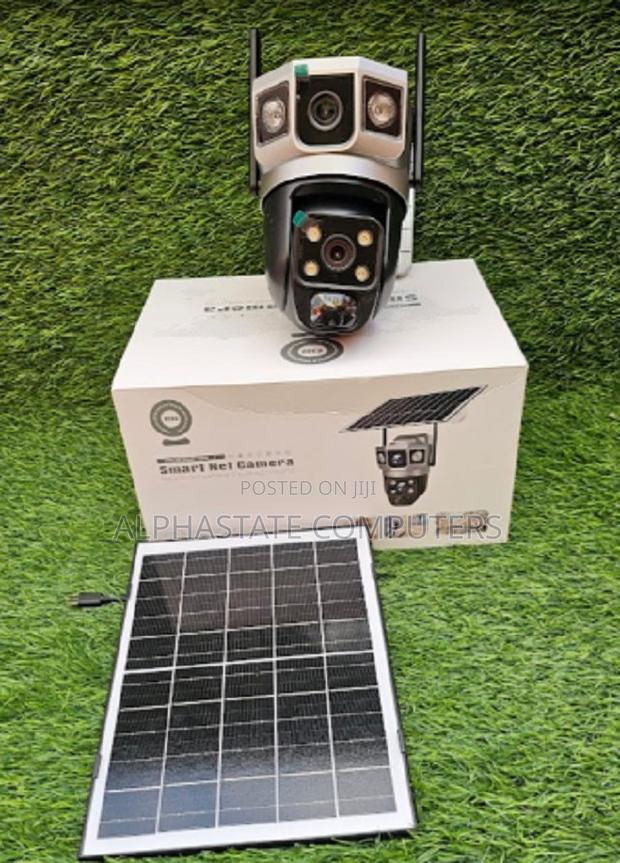 Sim Card V380 Dual Lens Outdoor Solar CCTV Camera 2mp+2mp Night Vision
