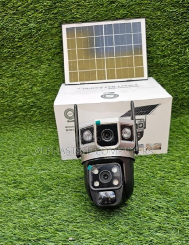 V380 Wifi Solar Powered CCTV Camera With Double Lens- V380 Pro App
