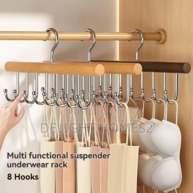 Wooden Plank Multipurpose 8 Hook Hanger_car - thumbnail 2