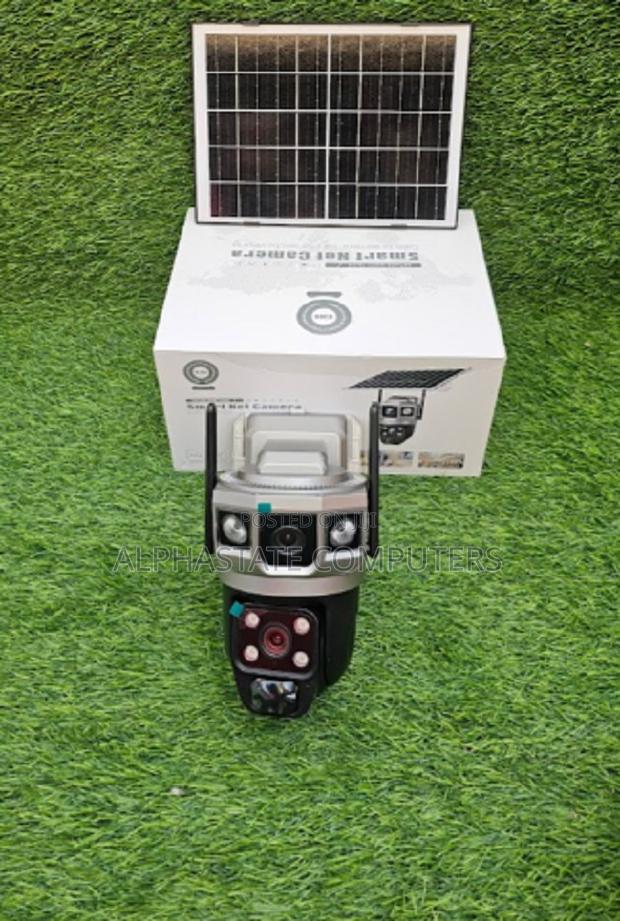 Outdoor V380 Dual Lens Solar PTZ Camera Color Night Vision Pir Motion