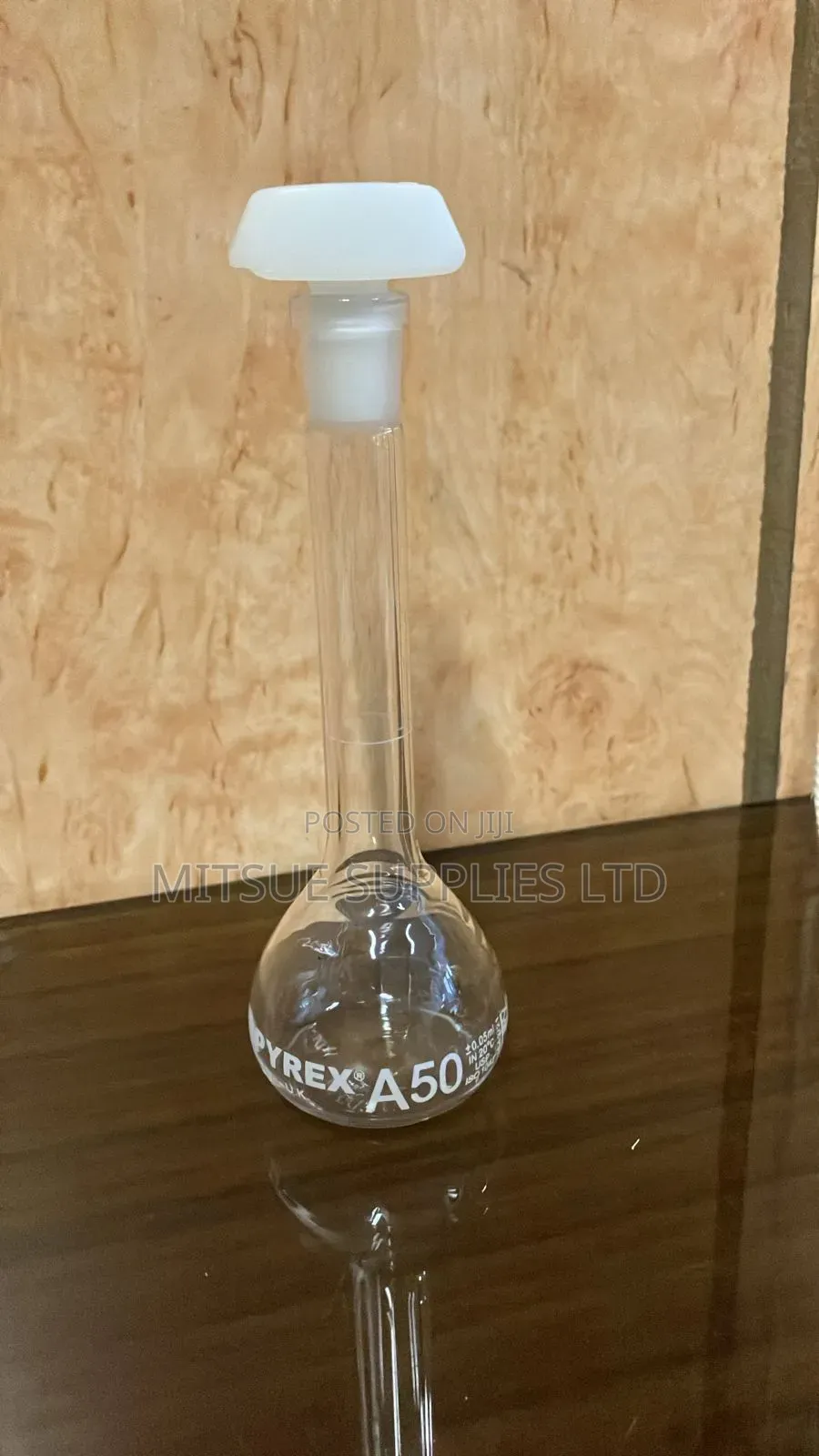 Volumetric Flask 50ml (Pyrex) Class A Tough And Durable