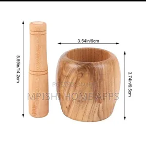 Bamboo Mortal and Pestle