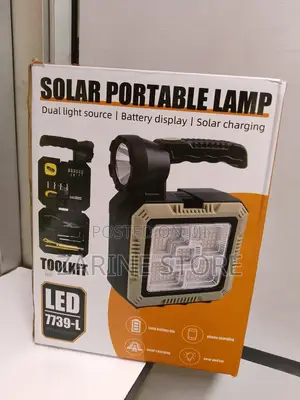Solar Portable Lamp Dual Light Ac/Dc Charging With Tool Kit
