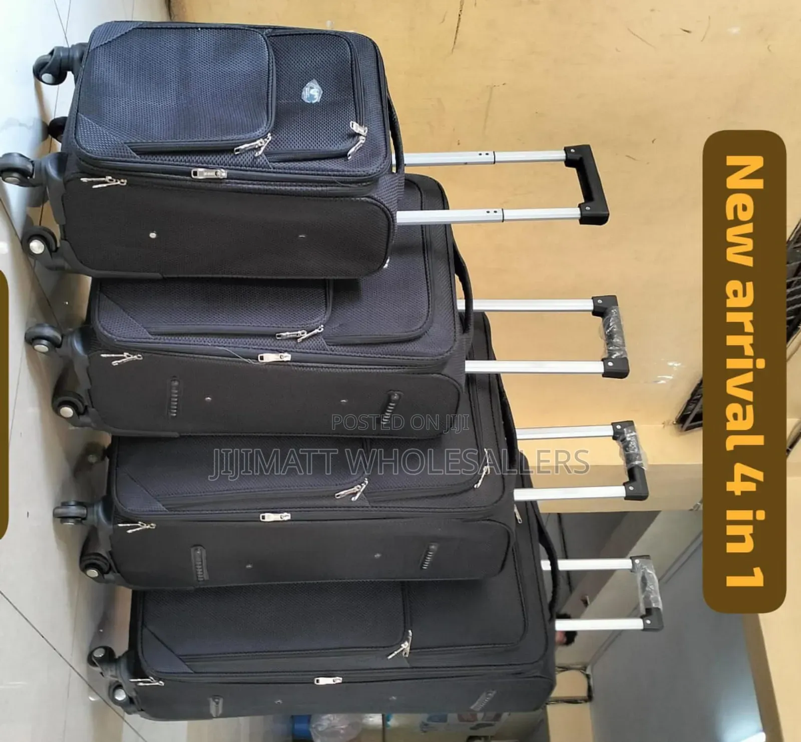 4 in 1 Fabric Laxurious Suitcase Briefcase Travel Bag