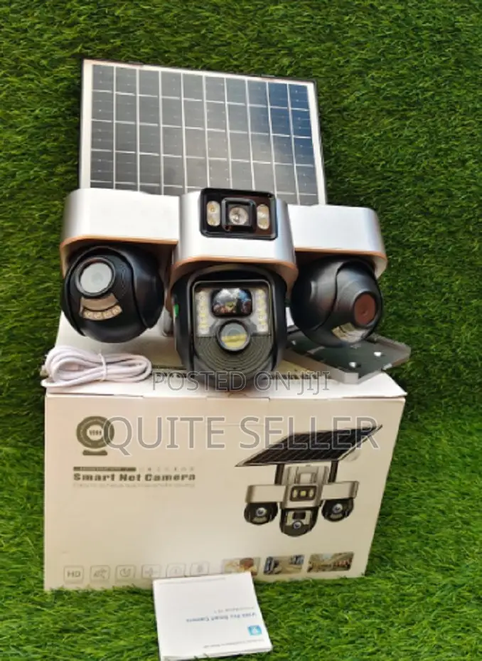 Intelligence V380 Triple Lens Security Solar Camera With 4g CCTV Cam
