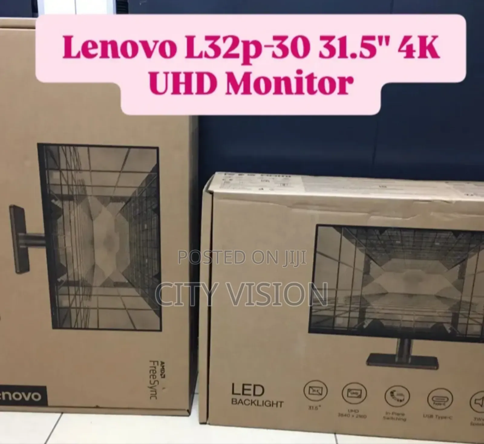 Lenovo 32 Inch Monitor L32p-30 31.5" Uhd Monitor Availabl