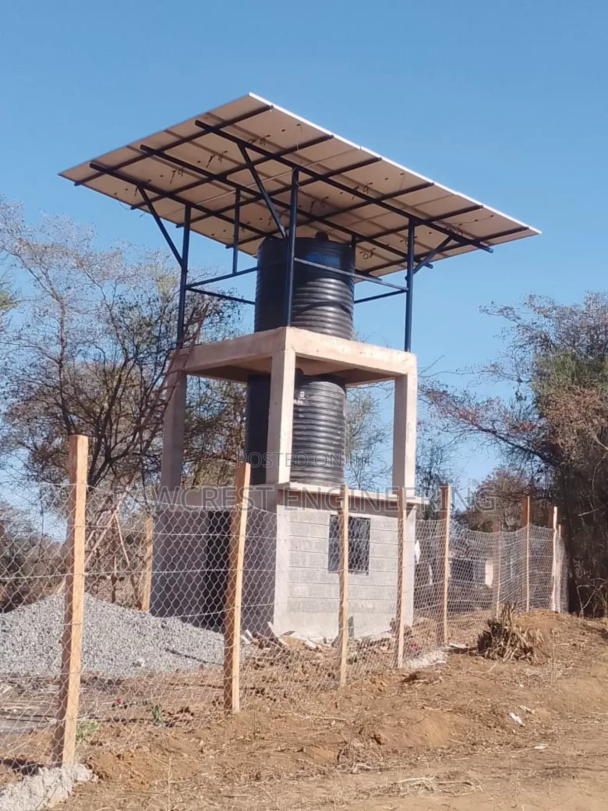 Solar Structure And Water Tank Platform