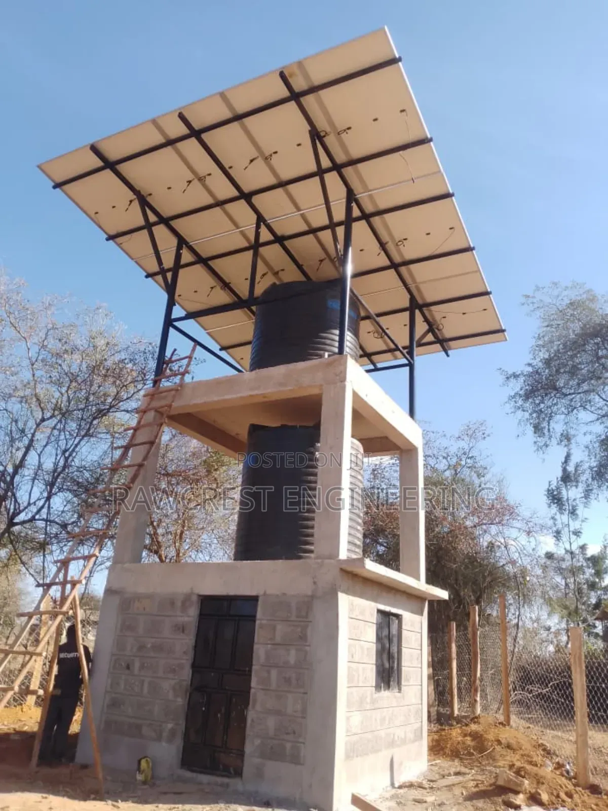 Solar Structure And Water Tank Platform