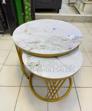 Gold Legs. Nesting Table Two Piece