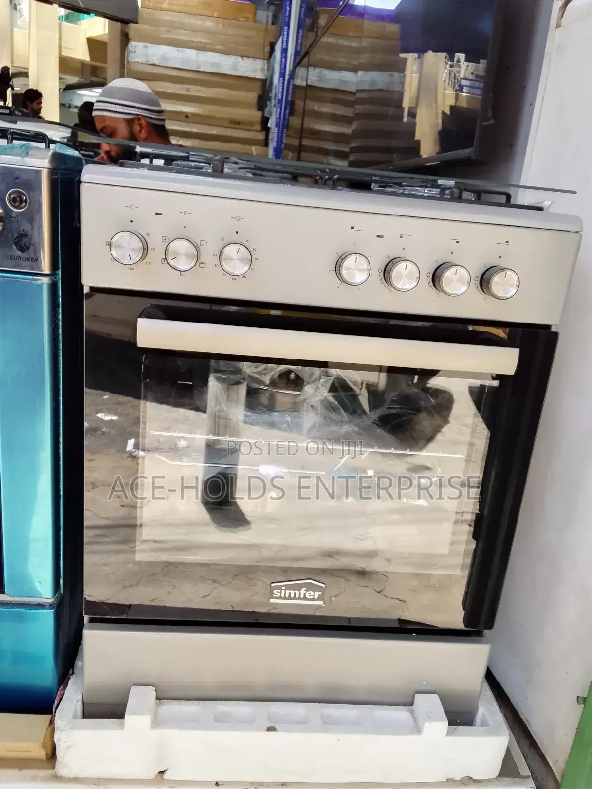 Von Simfer Cooker 60by60 3g+1e Electric Oven Free Standing Cooker
