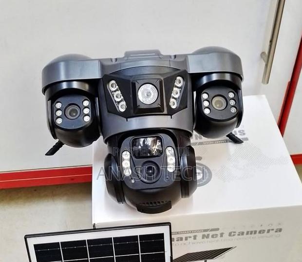 V380pro Triple Lens Solar Powered 4g Lte Security Camera - main view