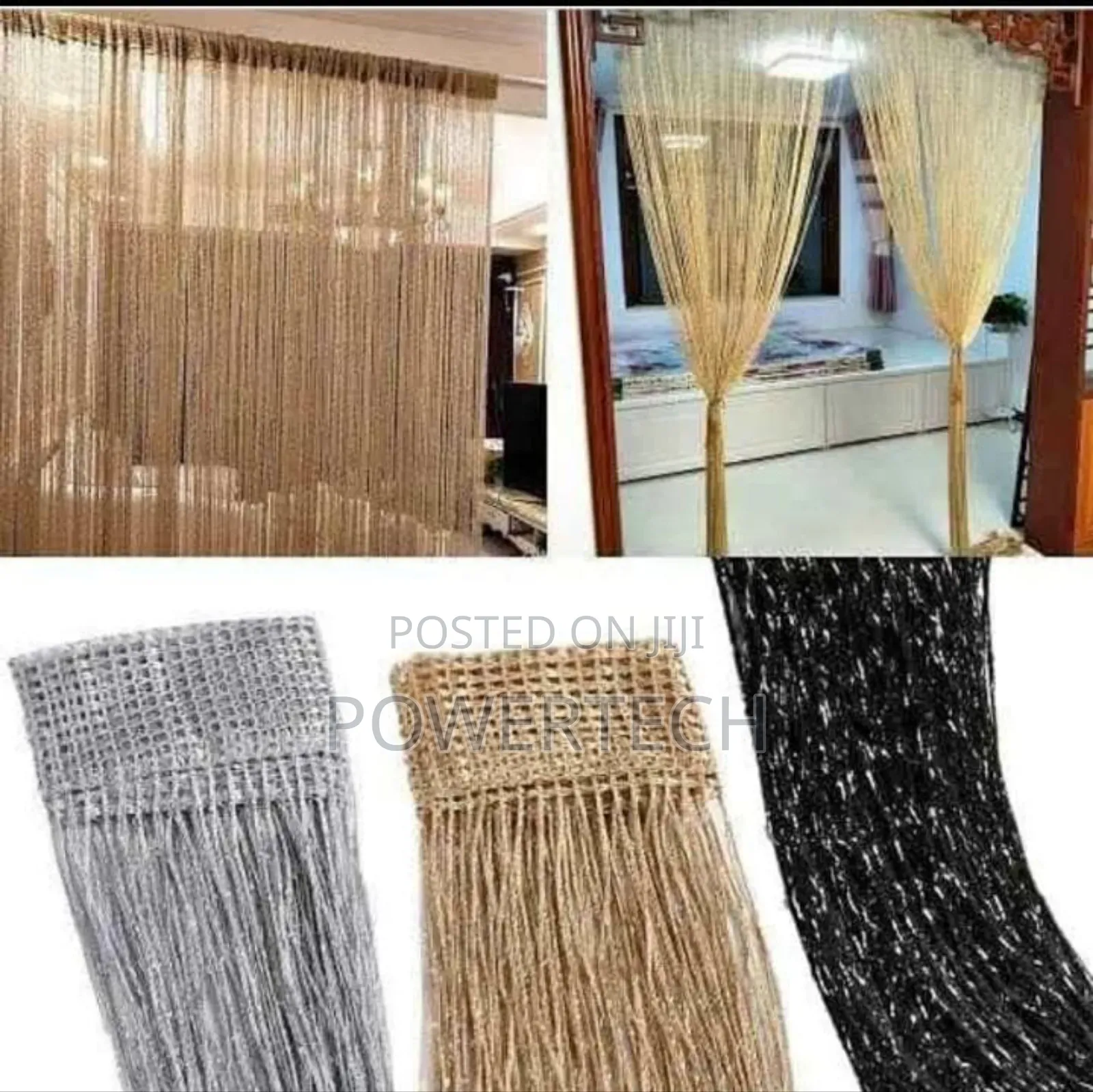 *Indoor/Outdoor String Curtains