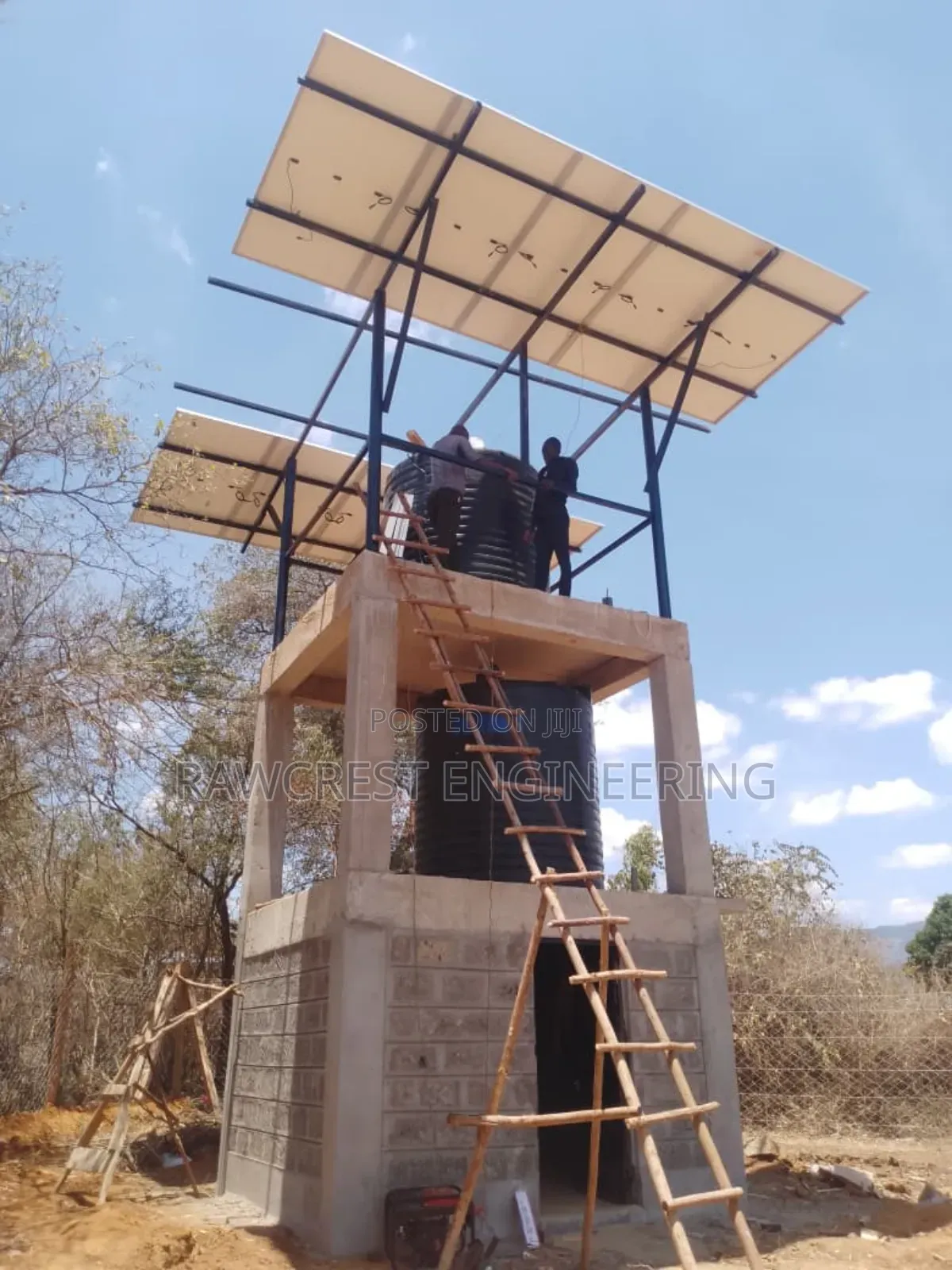 Solar Structure And Water Tank Platform