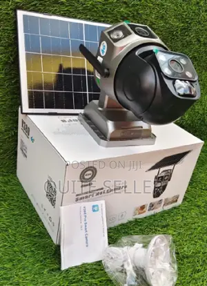 Solar Powered 4g PTZ Dual Lens Camera Solar Light Built-in Battery