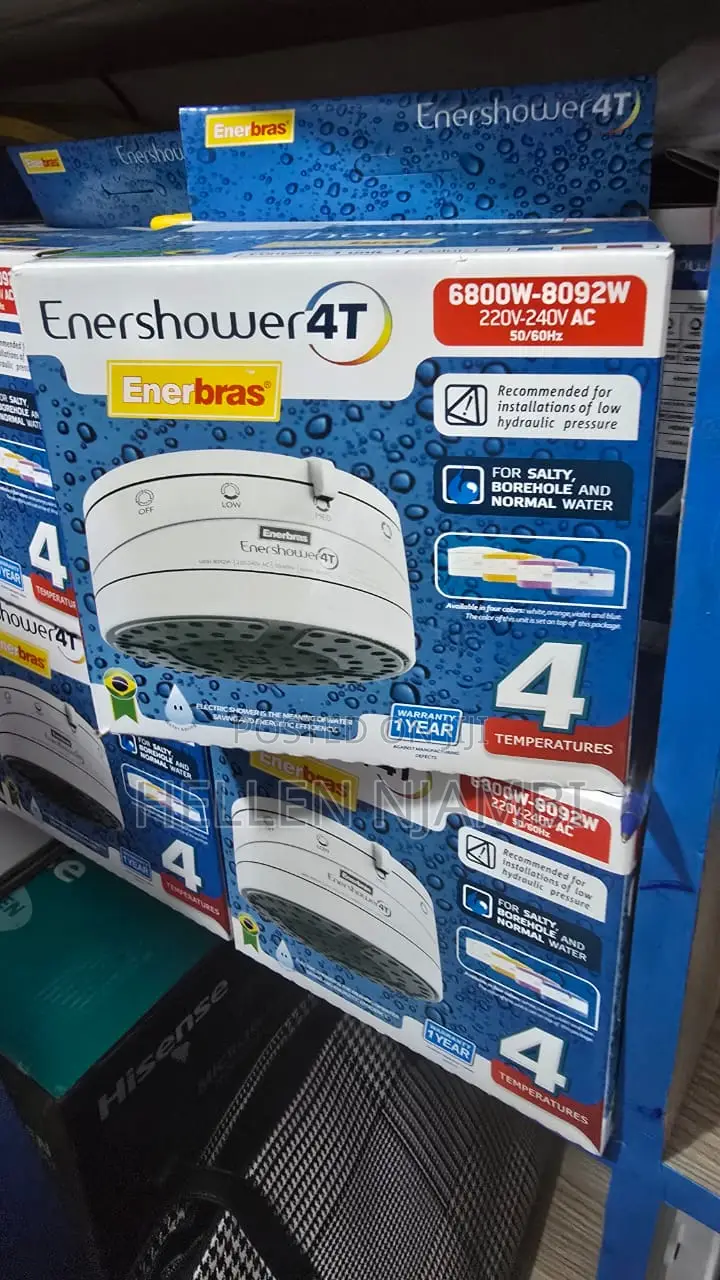 4t Enershower 6800w-8092w - Salty, Borehole Normal Water