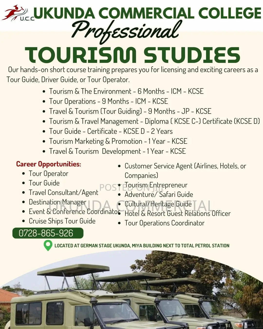 Tourism Courses at Ukunda Commercial College