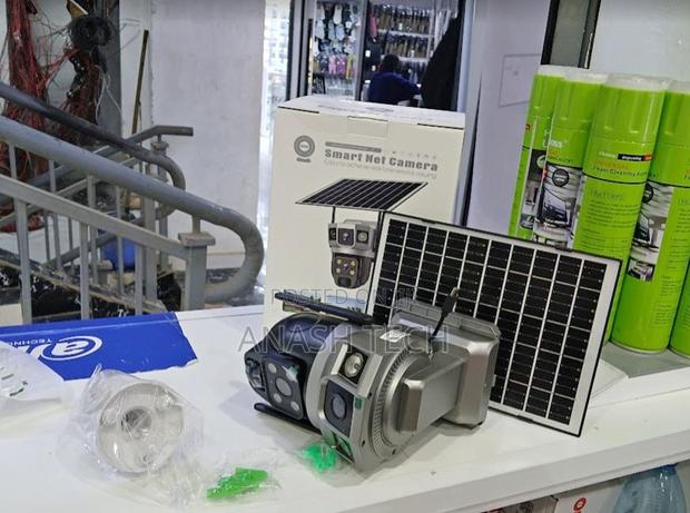 PTZ V380 Pro Surveillance 4g Simcard Solar Camera Dual Lens