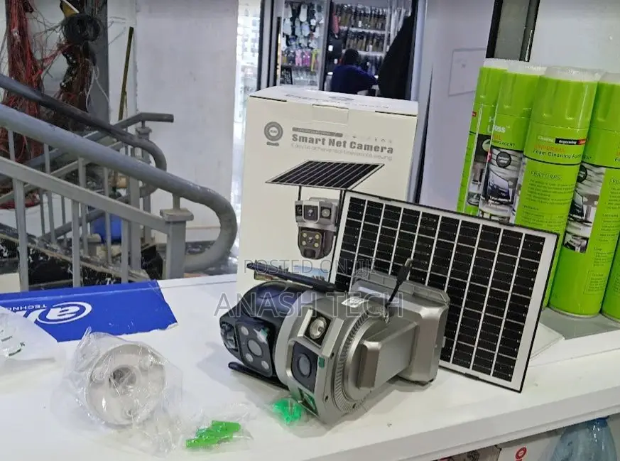PTZ V380 Pro Surveillance 4g Simcard Solar Camera Dual Lens