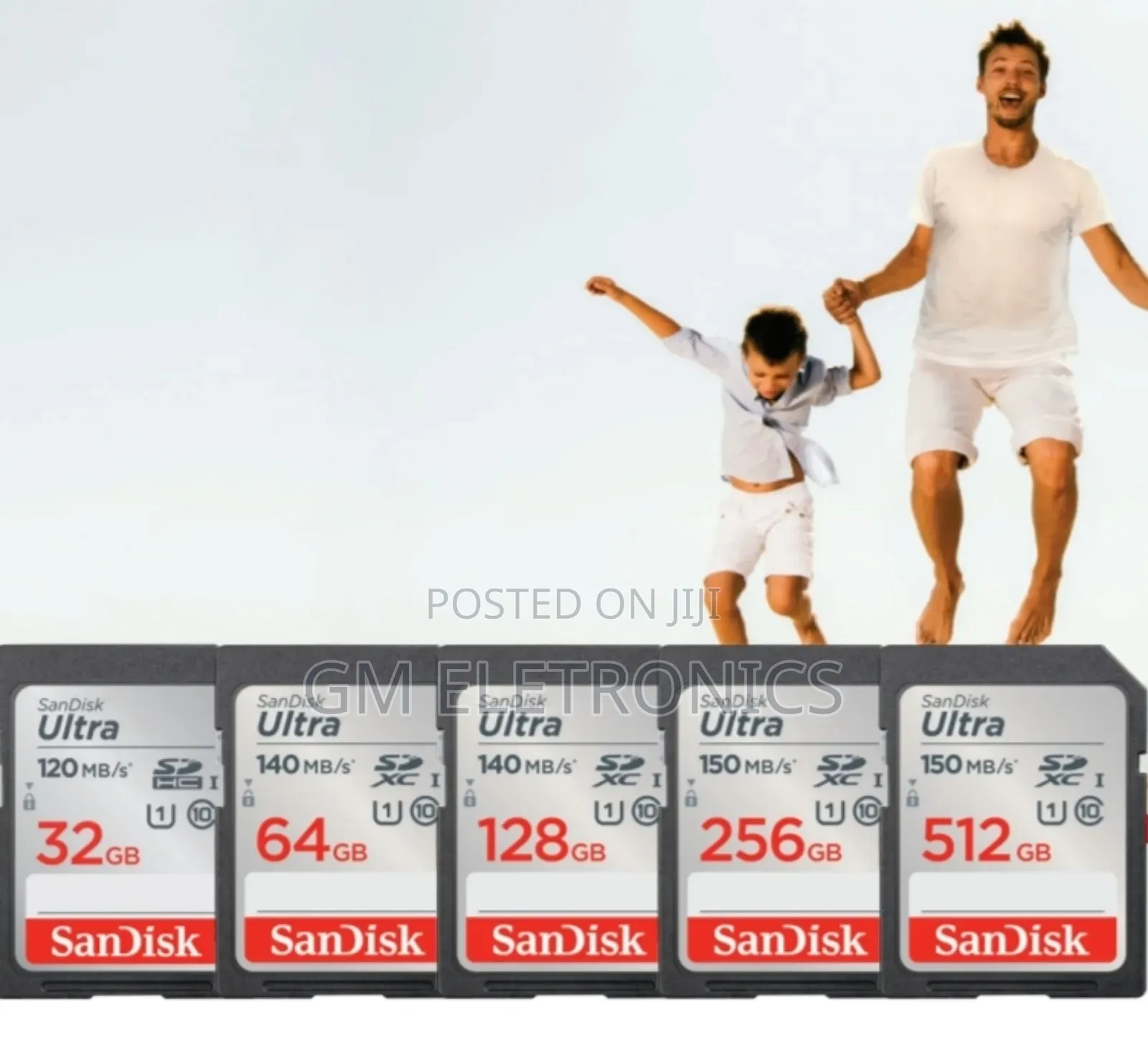 Sandisk 32gb, 64gb,128gb 256gb SDHC/SDXC Card- Class 10.
